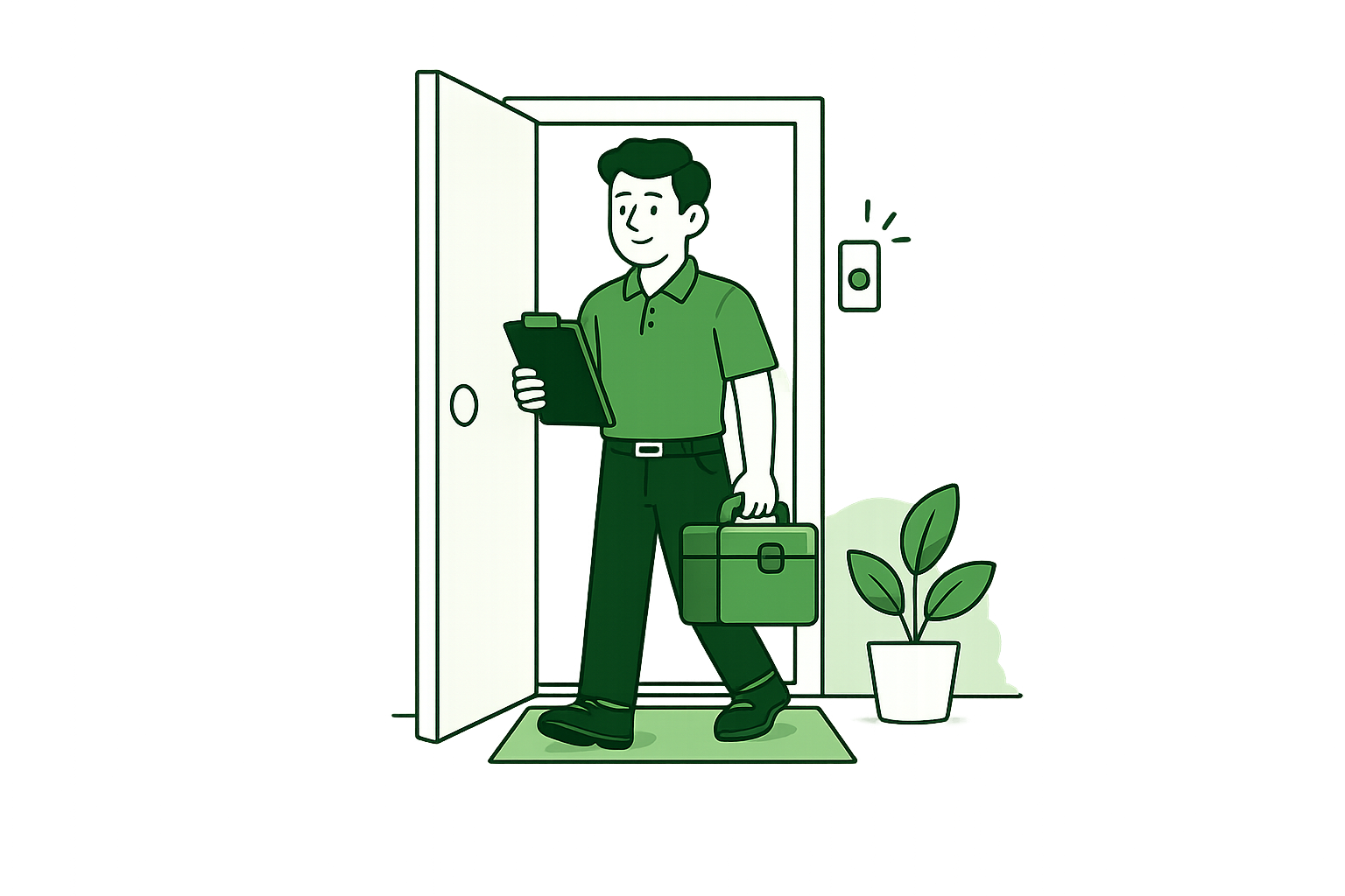 Engineer visiting your home icon